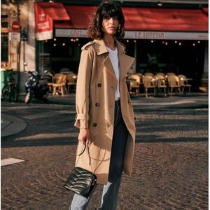 SEZANE Scott Trench coat Size 4 NWT